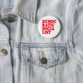 Democratische socialist ronde button 5,7 cm (In situ)