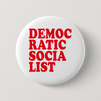 Democratische socialist ronde button 5,7 cm