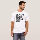 Democratische socialist t-shirt (Voorkant volledig)