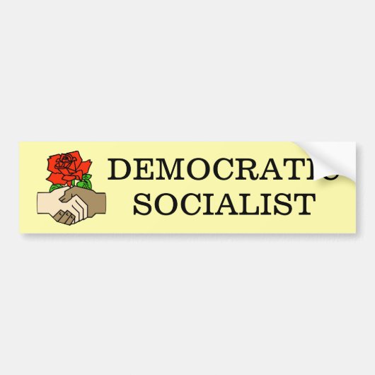 Democratische Socialistische Bumpersticker (Voorkant)