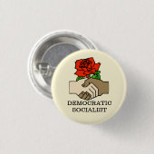 Democratische Socialistische Button (Voorkant /achterkant)