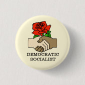 Democratische Socialistische Button (Voorkant)