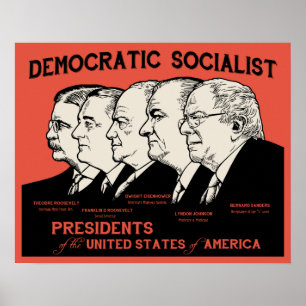 Democratische Socialistische Presidenten Poster