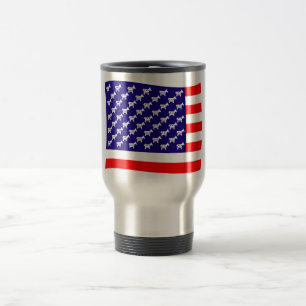 Democratische Stars and Stripes-vlag Reisbeker