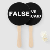 Democratische tekenen handwaaier (Voorkant en achterkant)