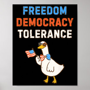 Democratische Tolerantie Anti Trump Juli Vier Onaf Poster