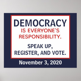 Democratische Verantwoordelijkheid Neem het Woord  Poster
