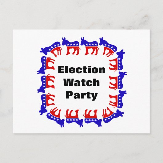 Democratische verkiezingswaarnemingspartij briefkaart (Voorkant)