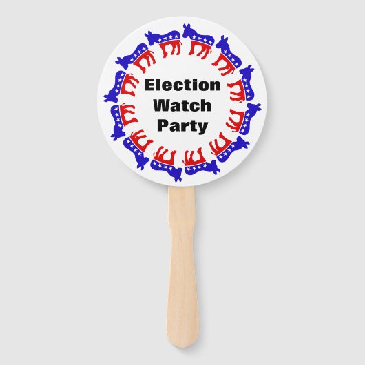 Democratische verkiezingswaarnemingspartij handwaaier (Achterkant)