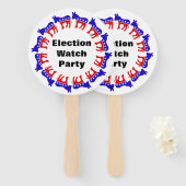 Democratische verkiezingswaarnemingspartij handwaaier (Voorkant en achterkant)