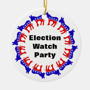 Democratische verkiezingswaarnemingspartij keramisch ornament