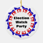 Democratische verkiezingswaarnemingspartij keramisch ornament (Achterkant)