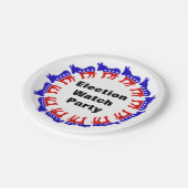 Democratische verkiezingswaarnemingspartij papieren bordje (Gekanteld)