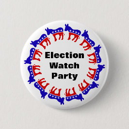Democratische verkiezingswaarnemingspartij ronde button 5,7 cm