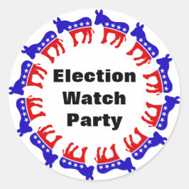 Democratische verkiezingswaarnemingspartij ronde sticker