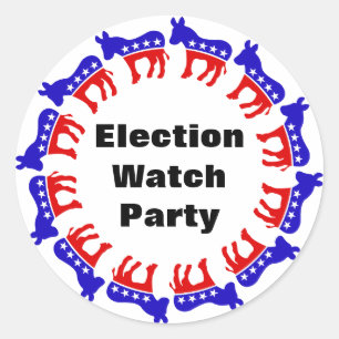 Democratische verkiezingswaarnemingspartij ronde sticker