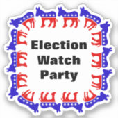 Democratische verkiezingswaarnemingspartij sticker (Voorkant)