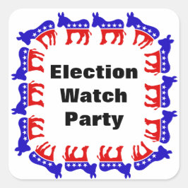 Democratische verkiezingswaarnemingspartij vierkante sticker