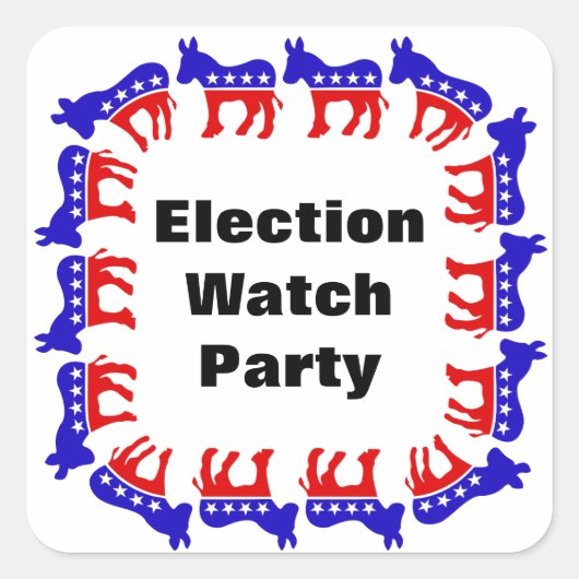 Democratische verkiezingswaarnemingspartij vierkante sticker (Voorkant)