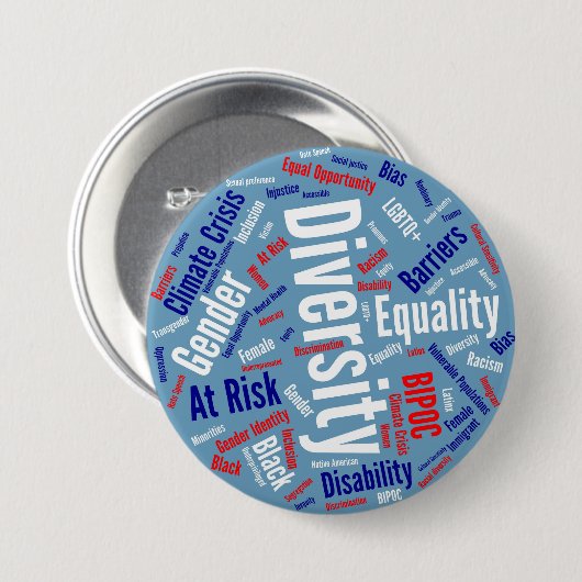 Democratische woorden Button (Voorkant /achterkant)