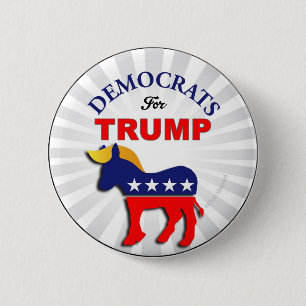 DEMOCRATS VOOR TRUMP TRUMPOCRATS-switchpartijen Ronde Button 5,7 Cm