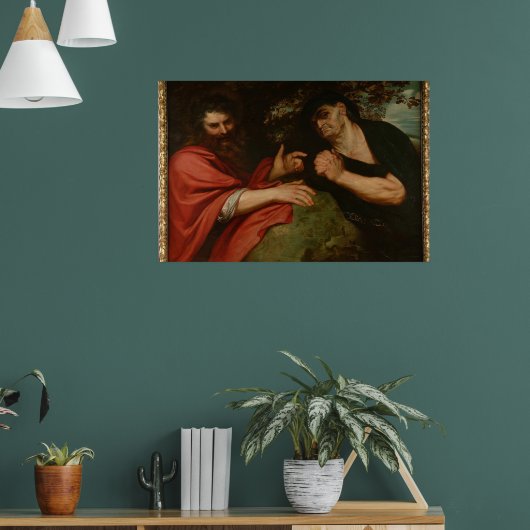 Demócrito y Heráclito Poster (Woonkamer 1)