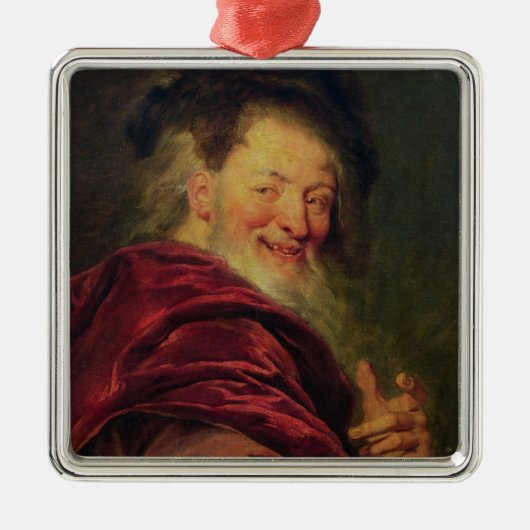 Democritus 1692 metalen ornament (Voorkant)