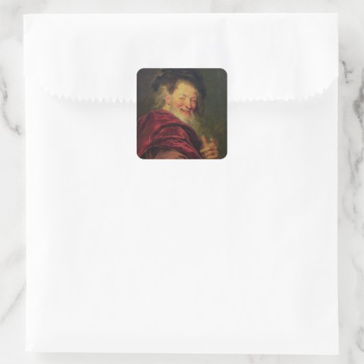 Democritus 1692 vierkante sticker (Tas)