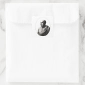 Democrritus Vierkante Sticker (Tas)