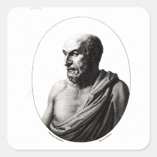Democrritus Vierkante Sticker (Voorkant)