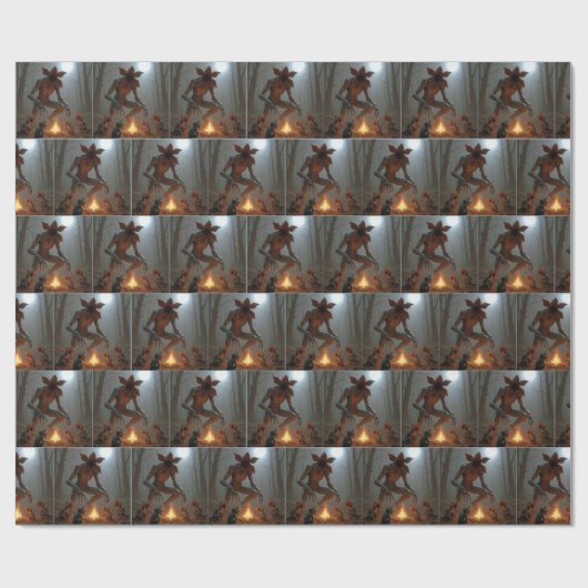 Demogorgon Creatures Around a Campfire Cadeaupapier (Vlak)