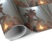 Demogorgon Creatures Around a Campfire Cadeaupapier (Rol Hoek)