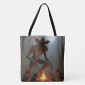 Demogorgon Creatures Around a Campfire Tote Bag (Voorkant)