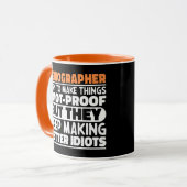 Demograaf I Probeer Dingen Grappig Te Maken Uitspr Mok (Voorkant links)