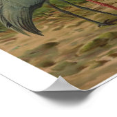 Demoiselle en Siberian Cranes  Bird Poster (Hoek)