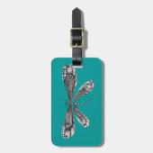 'Demoiselle' is een libellen Bagagelabel (Voorkant verticaal)