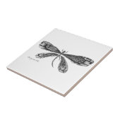 'Demoiselle' is een libellen Tegeltje (Zijkant)