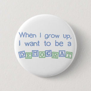Demokratische groei ronde button 5,7 cm
