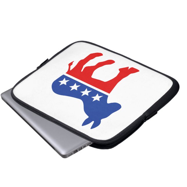 Demokratische laptophoes laptop sleeve (Voorkant onderkant)