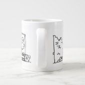 Demolition Contractor Cartoon Grote Koffiekop (Achterkant)