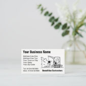 Demolition Contractors Cartoon Visitekaartje (Staand voorkant)