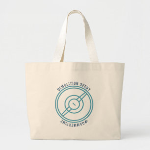 Demolition Derby - Blue Station Grote Tote Bag