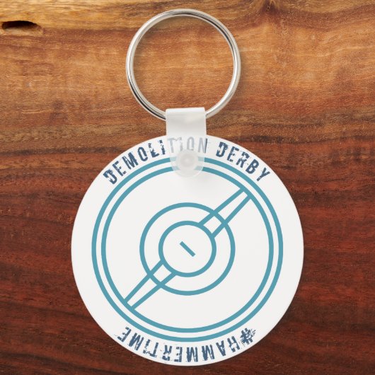 Demolition Derby - Blue Station Sleutelhanger (Voorkant)