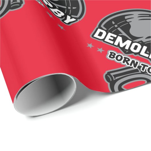 Demolition Derby Born to Break Stuff Cadeaupapier (Rol Hoek)