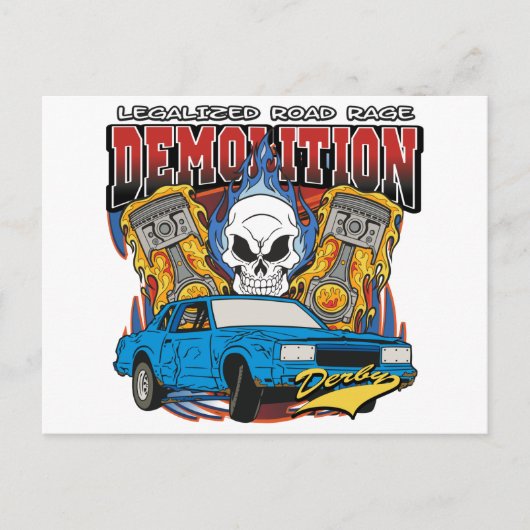 Demolition Derby Briefkaart (Voorkant)