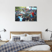 Demolition Derby op de provinciale beurs Canvas Afdruk (Insitu (Slaapkamer))