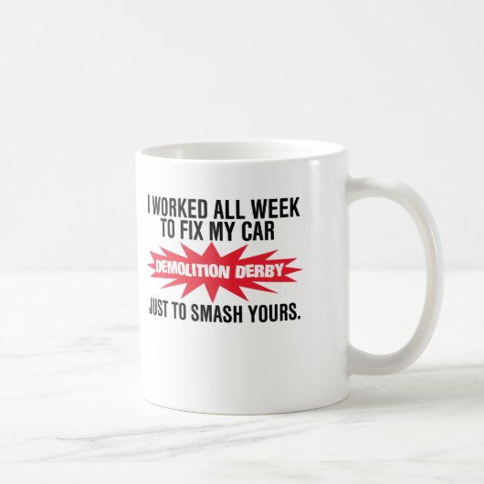 Demolition Derby Smash Your Car Koffiemok (Rechts)
