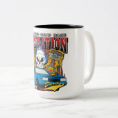 Demolition Derby Tweekleurige Koffiemok (Voorkant rechts)
