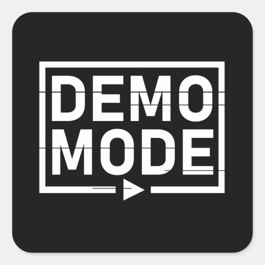 Demomodus Audio V2 Vierkante Sticker (Voorkant)