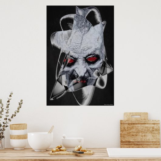 Demon afdrukken poster (Keuken)